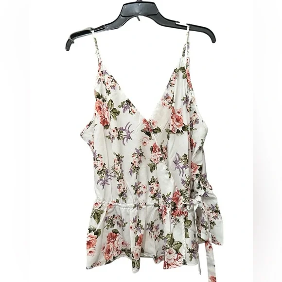 Zenobia Floral Wrap-Style Top with Adjustable Straps 2x - Picture 5 of 5